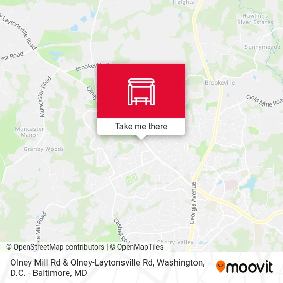 Olney Mill Rd & Olney-Laytonsville Rd map