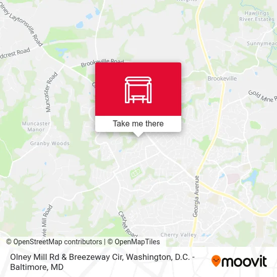 Olney Mill Rd & Breezeway Cir map