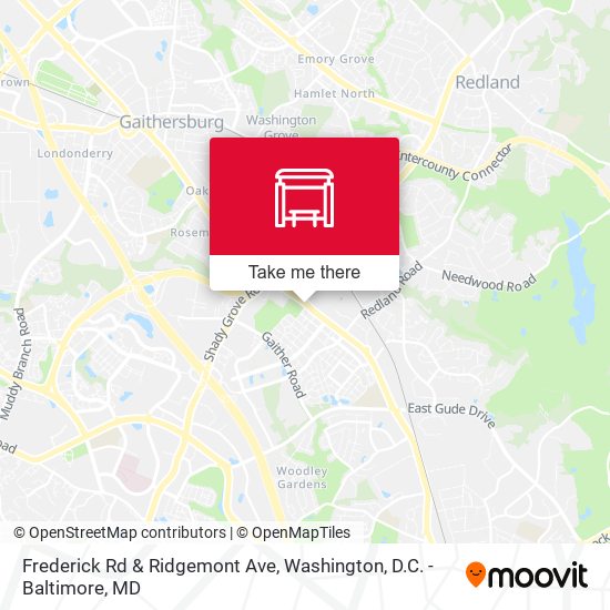 Frederick Rd & Ridgemont Ave map
