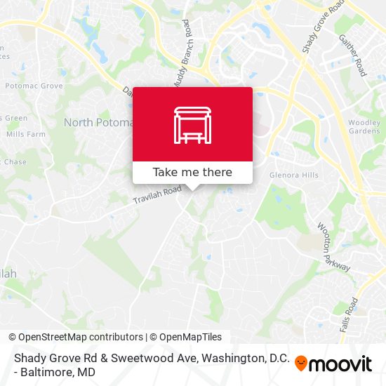 Shady Grove Rd & Sweetwood Ave map