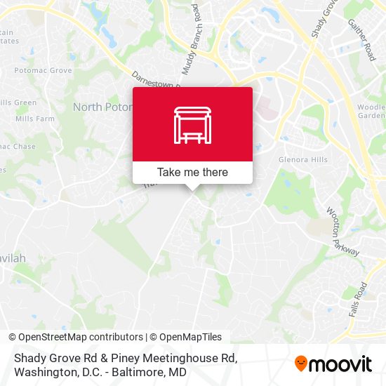 Shady Grove Rd & Piney Meetinghouse Rd map