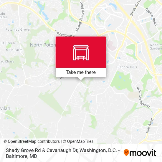 Shady Grove Rd & Cavanaugh Dr map