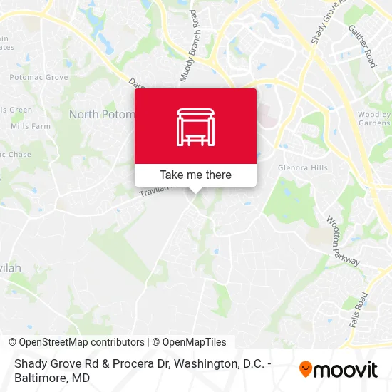 Shady Grove Rd & Procera Dr map