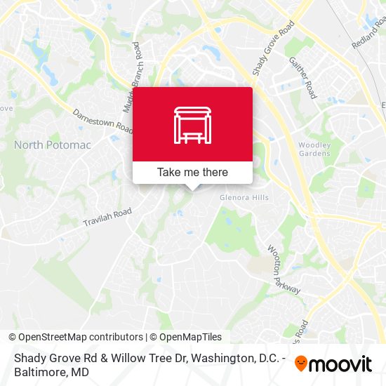 Shady Grove Rd & Willow Tree Dr map