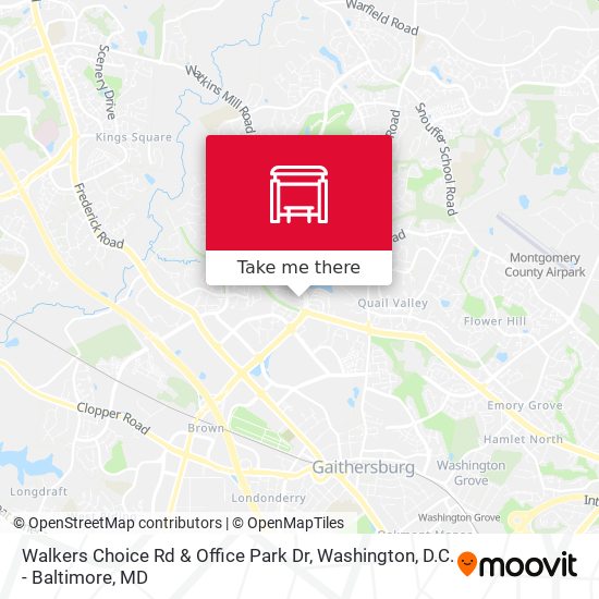 Walkers Choice Rd & Office Park Dr map