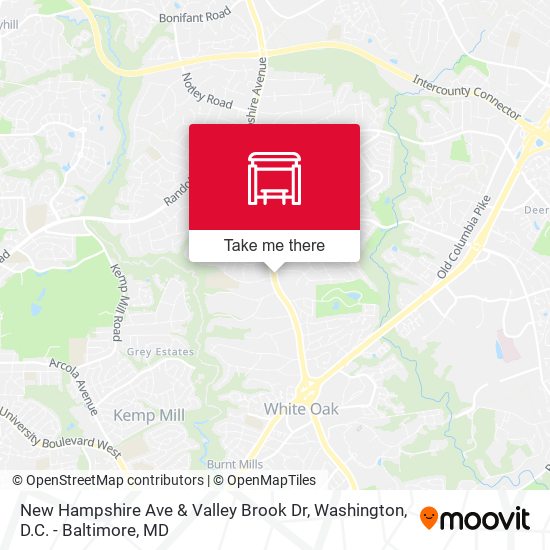 New Hampshire Ave & Valley Brook Dr map