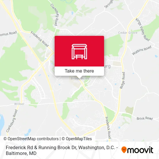 Frederick Rd & Running Brook Dr map