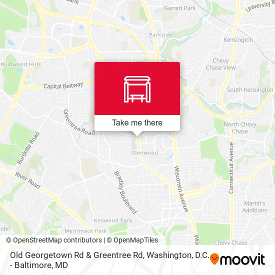 Old Georgetown Rd & Greentree Rd map