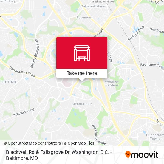 Blackwell Rd & Fallsgrove Dr map