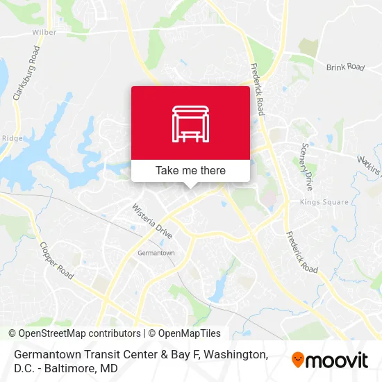 Germantown Transit Center  & Bay F map