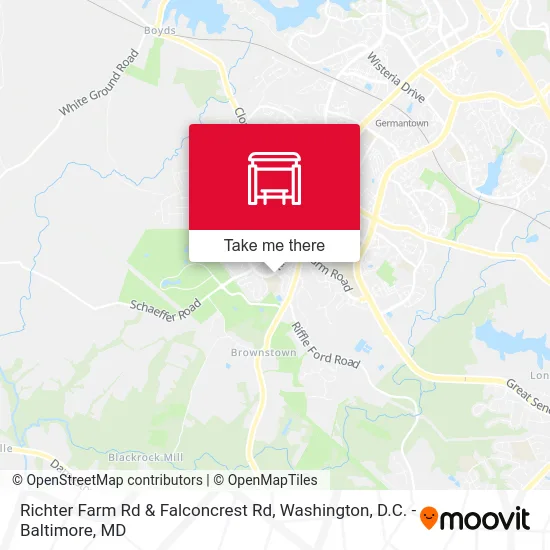Richter Farm Rd & Falconcrest Rd map
