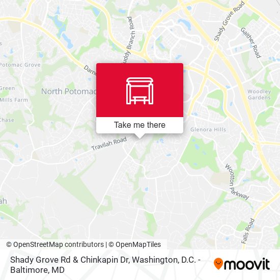 Shady Grove Rd & Chinkapin Dr map