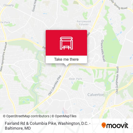 Fairland Rd & Columbia Pike map