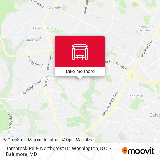 Tamarack Rd & Northcrest Dr map