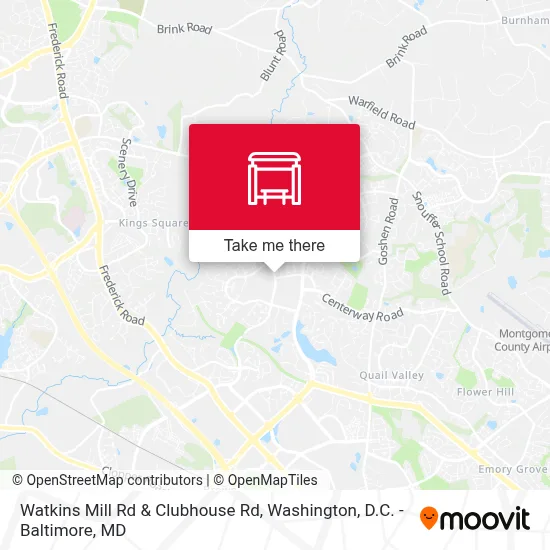 Watkins Mill Rd & Clubhouse Rd map