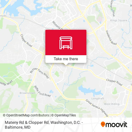 Mateny Rd & Clopper Rd map