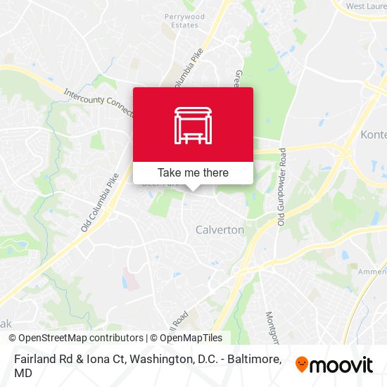 Fairland Rd & Iona Ct map