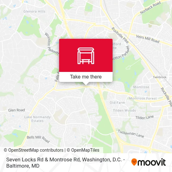 Seven Locks Rd & Montrose Rd map