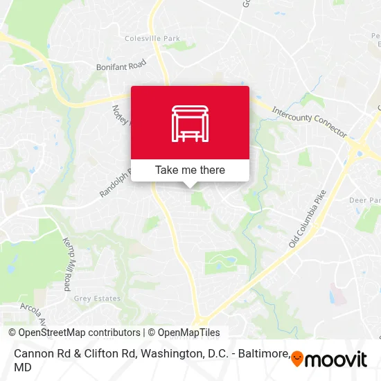 Cannon Rd & Clifton Rd map