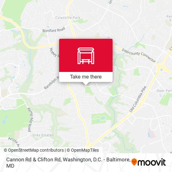 Cannon Rd & Clifton Rd map