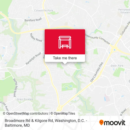 Broadmore Rd & Kilgore Rd map