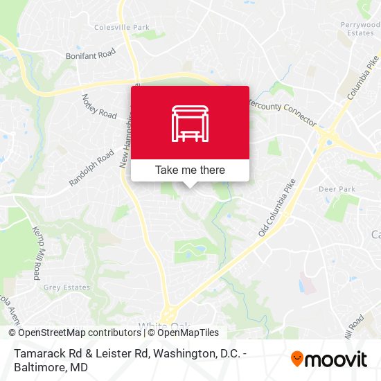 Tamarack Rd & Leister Rd map