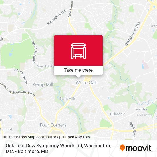 Oak Leaf Dr & Symphony Woods Rd map