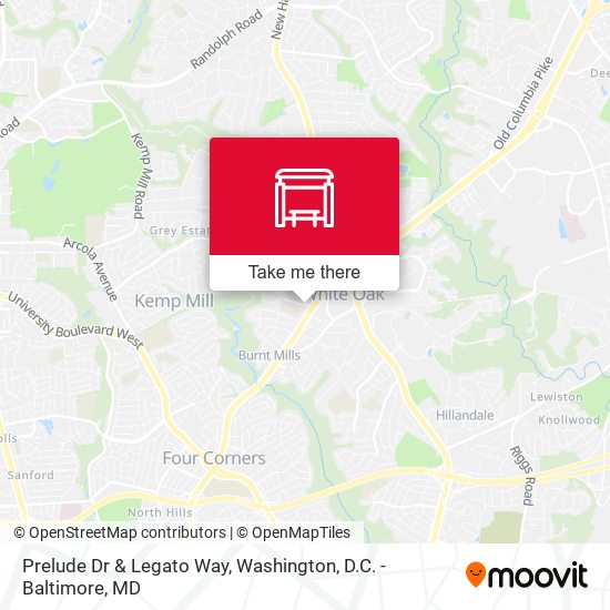 Mapa de Prelude Dr & Legato Way