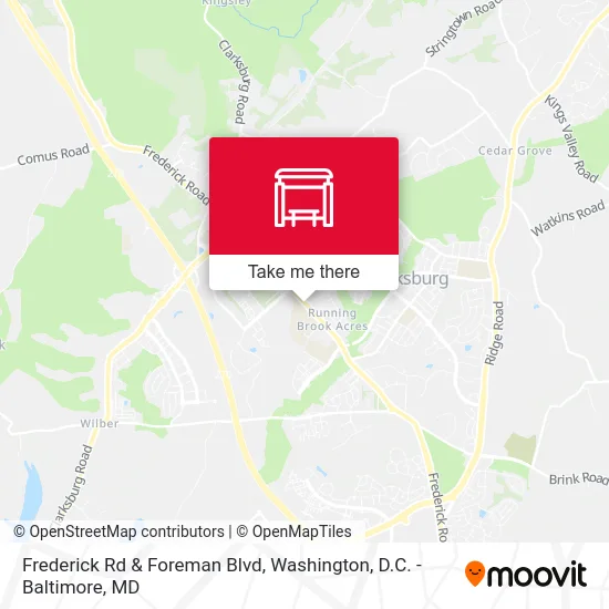 Frederick Rd & Foreman Blvd map