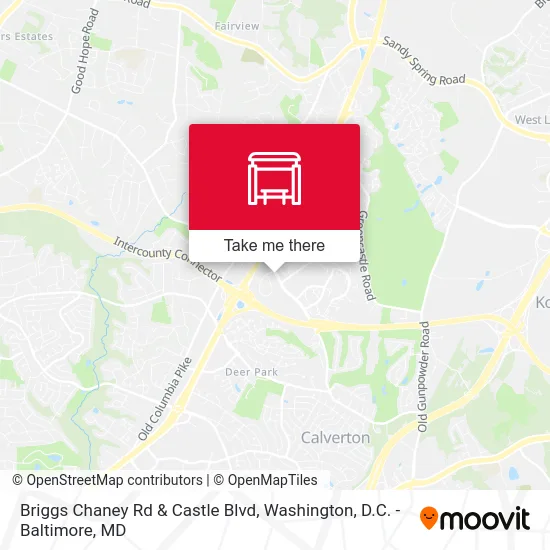 Briggs Chaney Rd & Castle Blvd map