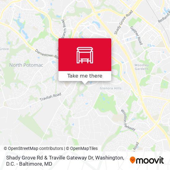 Shady Grove Rd & Traville Gateway Dr map