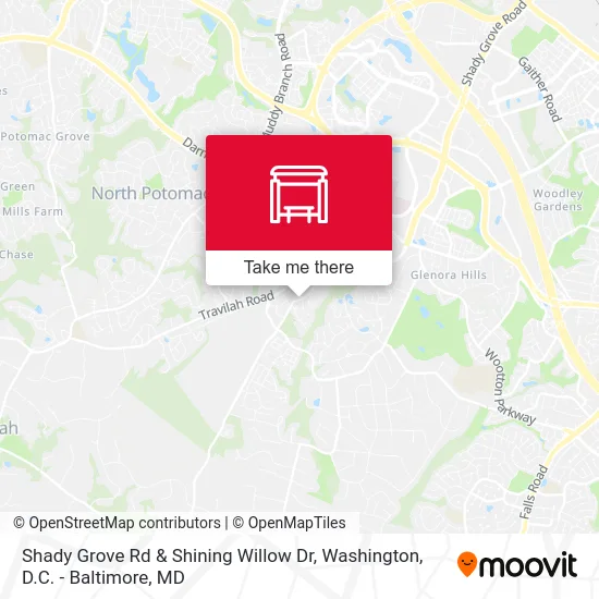 Shady Grove Rd & Shining Willow Dr map