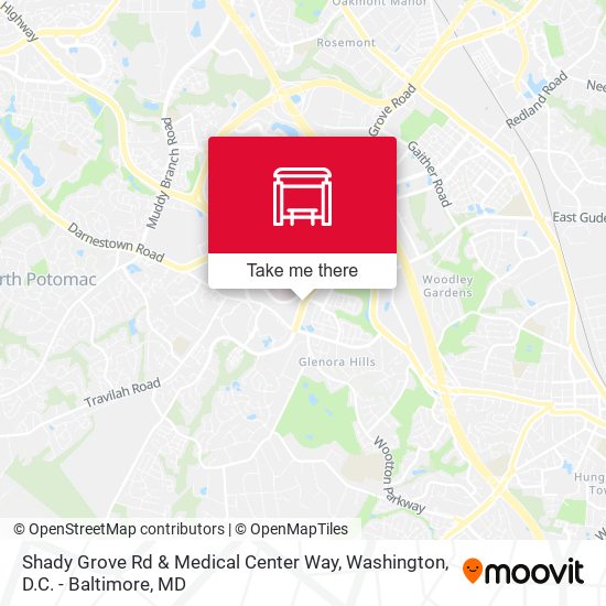 Shady Grove Rd & Medical Center Way map