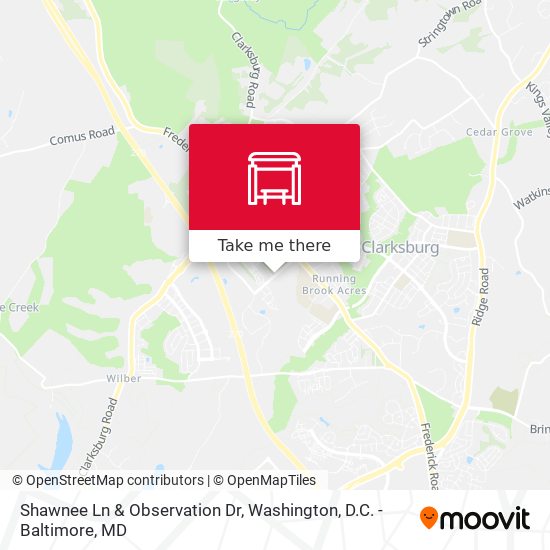 Shawnee Ln & Observation Dr map