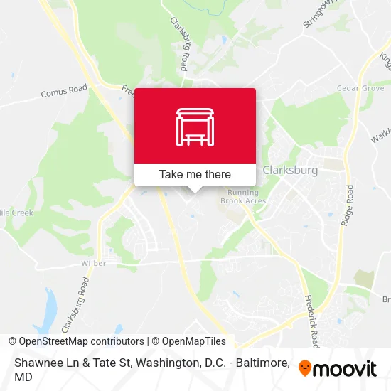 Shawnee Ln & Tate St map