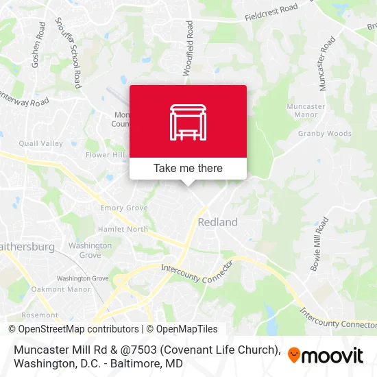 Muncaster Mill Rd & @7503 (Covenant Life Church) map