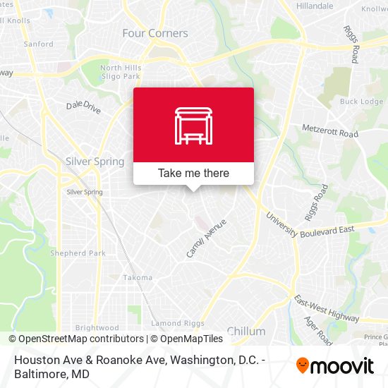 Houston Ave & Roanoke Ave map