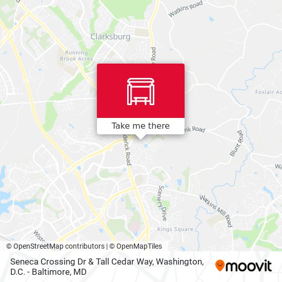 Seneca Crossing Dr & Tall Cedar Way map