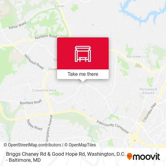 Briggs Chaney Rd & Good Hope Rd map