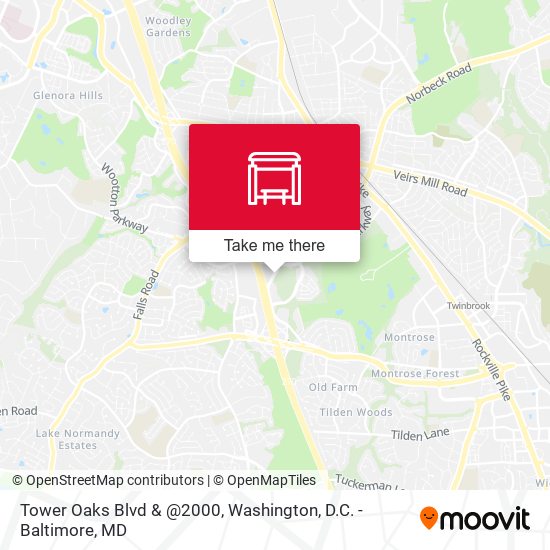 Tower Oaks Blvd & @2000 map