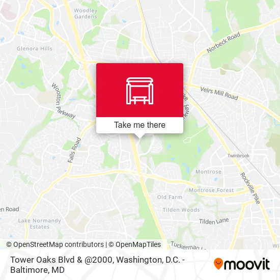 Mapa de Tower Oaks Blvd & @2000
