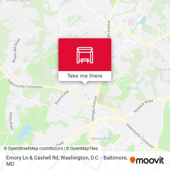 Emory Ln & Cashell Rd map