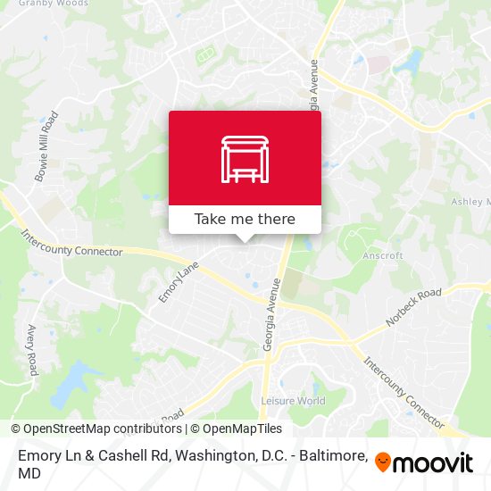 Emory Ln & Cashell Rd map