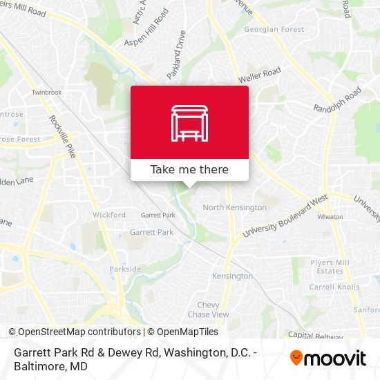 Mapa de Garrett Park Rd & Dewey Rd
