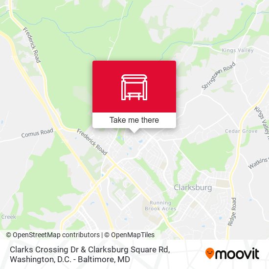Clarks Crossing Dr & Clarksburg Square Rd map