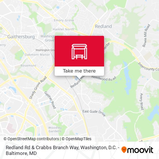Mapa de Redland Rd & Crabbs Branch Way