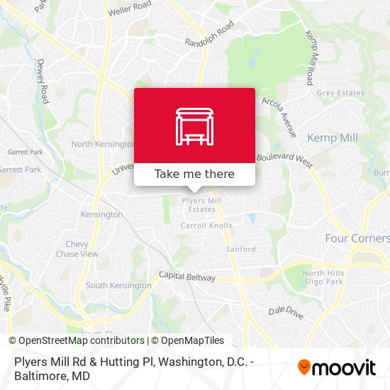 Mapa de Plyers Mill Rd & Hutting Pl