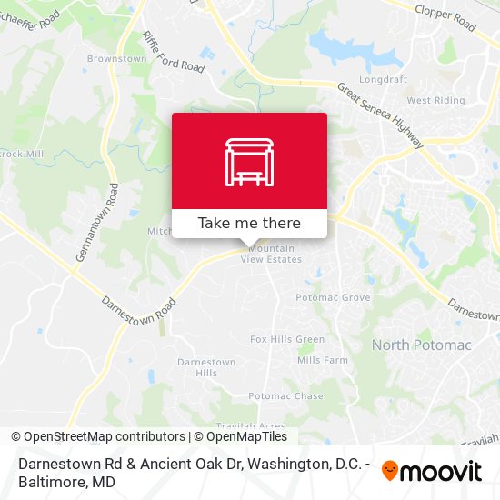 Darnestown Rd & Ancient Oak Dr map