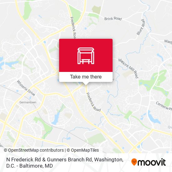 Mapa de N Frederick Rd & Gunners Branch Rd
