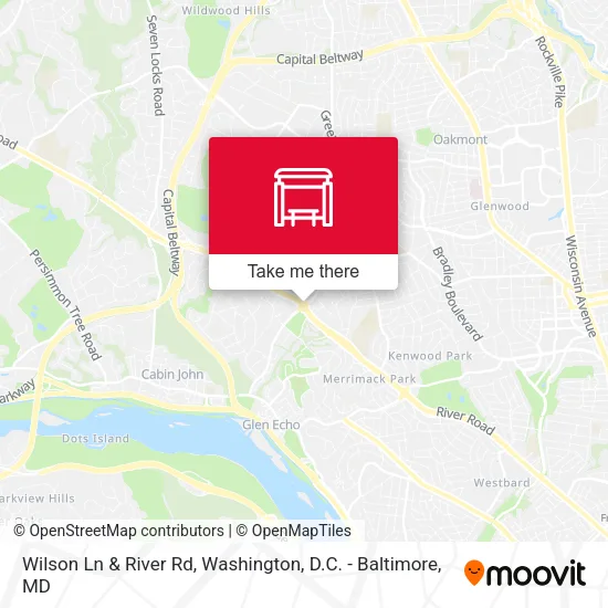 Wilson Ln & River Rd map